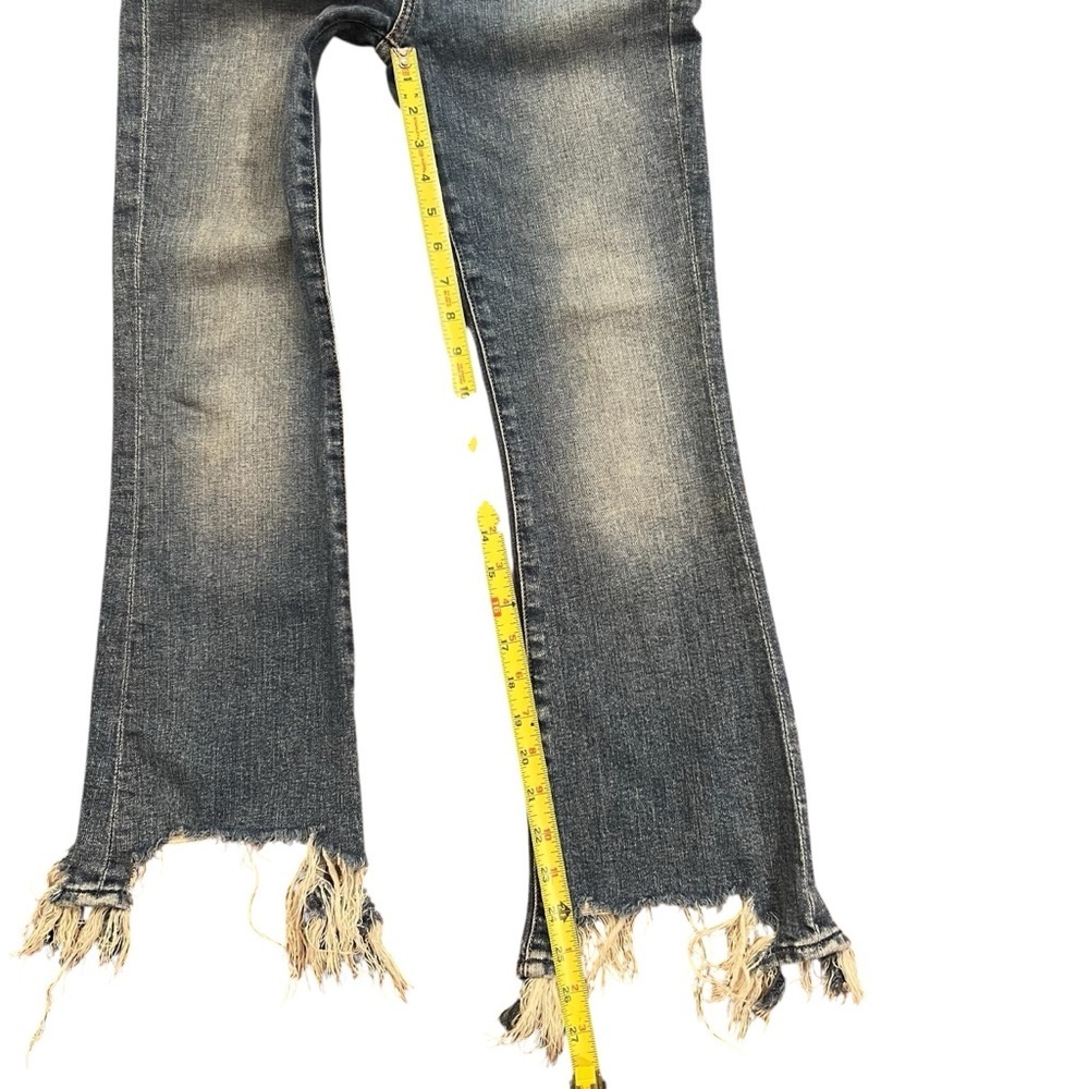 7 FOR ALL MANKIND High Waist Slim Kick Destroyed Hem Luxury Jeans Size 25 - Picture 13 of 16